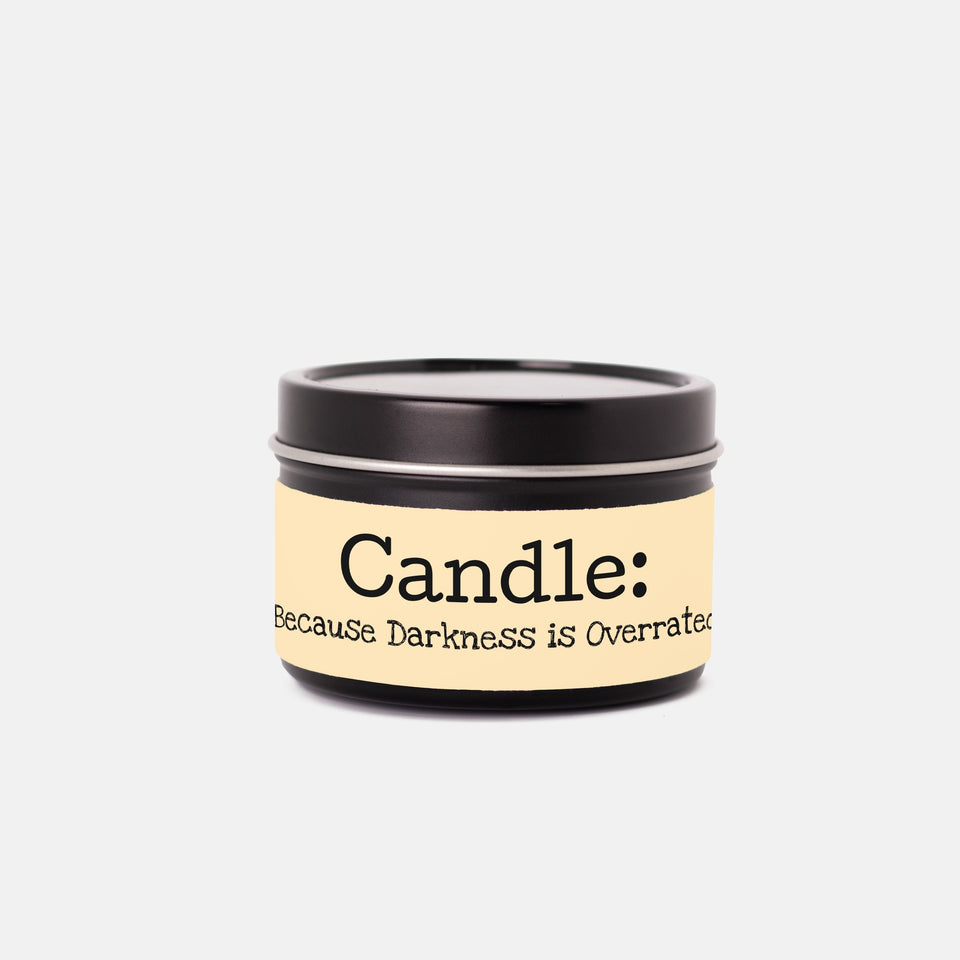 Small Candle Tin 4oz, Party Favor Size Candle, Cute Candle Gift for Bridal Shower,