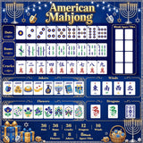 Heritage Hanukkah American Mahjong tile set with menorah and dreidel joker tiles – view 8