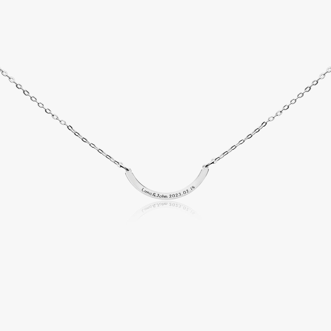 637. Curved Bar Necklace