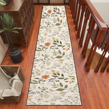 Botanical Leaf Design Runner Rug (5:1), 10 ft long runner rug, Boho Decor, Home Design