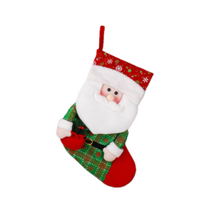 Christmas Stocking Ornaments – Santa, Snowman & Reindeer Hanging Decorations