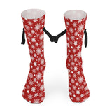 Funny Holiday Snowflake Socks, Magnetic Holding Hands Funny Socks (All-Over Printing), Christmas Gift Idea