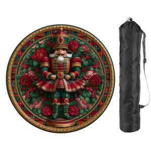 Nutcracker 42 inch Round Mahjong Mat, Christmas Mahjong Mat,Large Holiday table mat - AdorableDesignsz 