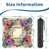 Luxury Scalloped Mahjong Mat 31.5"x31.5" Floral Non-Slip Game Table Mat with Carry Bag | Large Square Mahjong Table Cover & Game Night Decor - AdorableDesignsz 