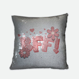 Best Friend Forever: Sequin Reversible Pillow Case, Birthday Gift for BFF, Special Gift Idea for Her