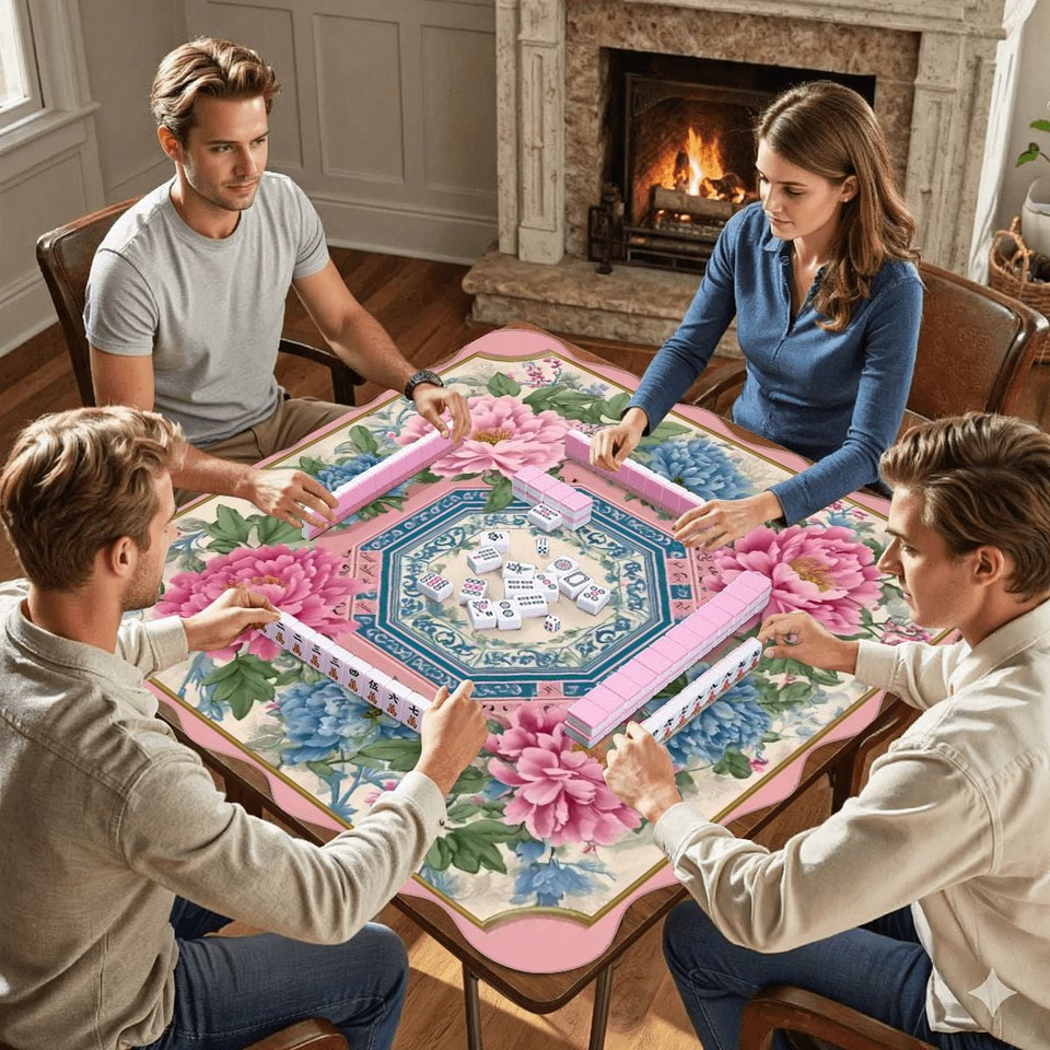 Scalloped Mahjong Mat 31.5"x31.5" (Ship Rolled up) - AdorableDesignsz 