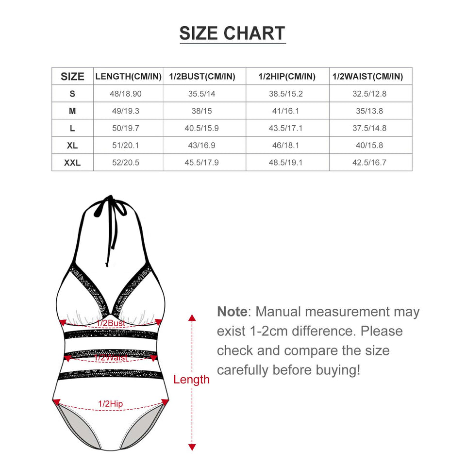 Mermaid Scale Pattern, Women's Sexy One Piece Swimsuit, Halter One-Piece Swim suits YS20001 (All-Over Printing), Gift For Her, Summer, Sprint Swimwear