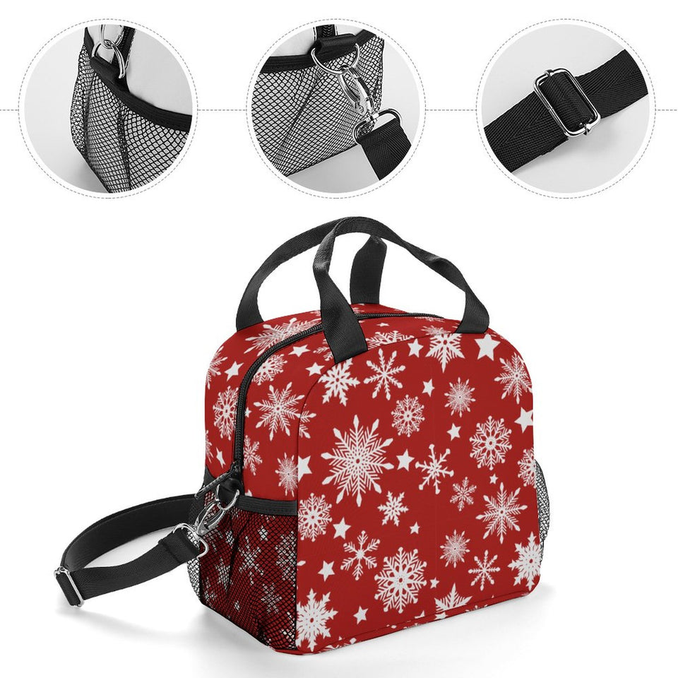 Insulated Lunch Crossbody Bag with Strap for Office School Picnic (All-Over Printing)