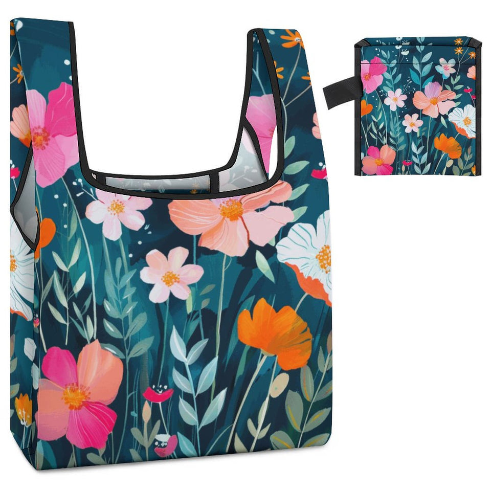 Floral Grocery Bag Holder, Reusable and Eco-Friendly Grocery Bags, Cute reusable shopping bag