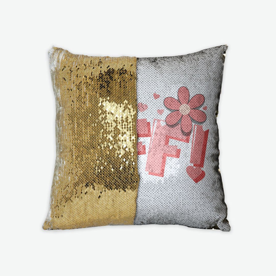 Best Friend Forever: Sequin Reversible Pillow Case, Birthday Gift for BFF, Special Gift Idea for Her