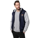 Nature Is Calling, Get Out there Men's Plush Full Zip Hooded Sweatshirt, Cozy Jacket for him