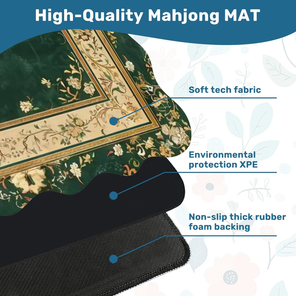 Scalloped Mahjong Mat 31.5"x31.5" (Ship Folded) - AdorableDesignsz 