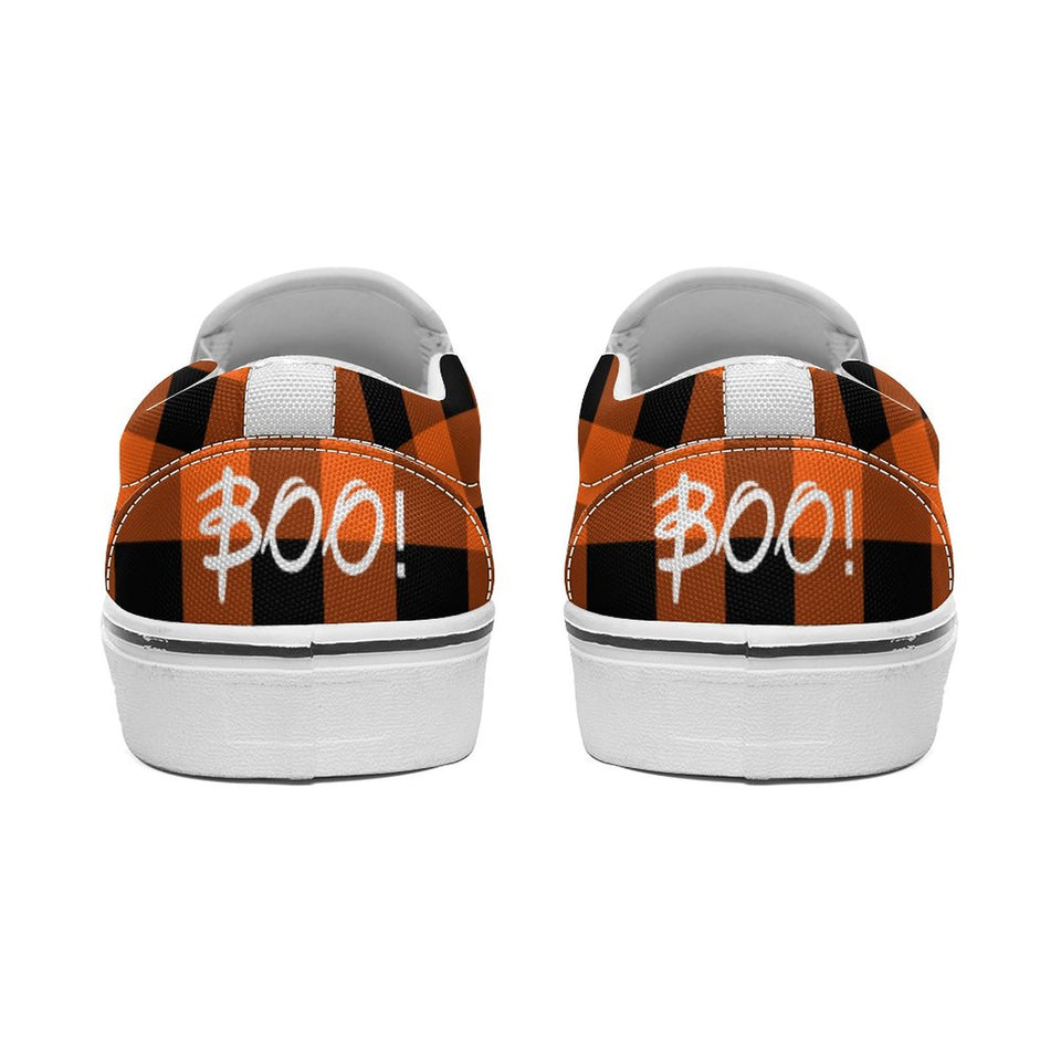 Halloween Printed Slip-on Canvas Shoes  for Teenagers and Adults