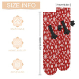 Funny Holiday Snowflake Socks, Magnetic Holding Hands Funny Socks (All-Over Printing), Christmas Gift Idea