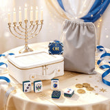 Heritage Hanukkah American Mahjong tile set with menorah and dreidel joker tiles – view 5