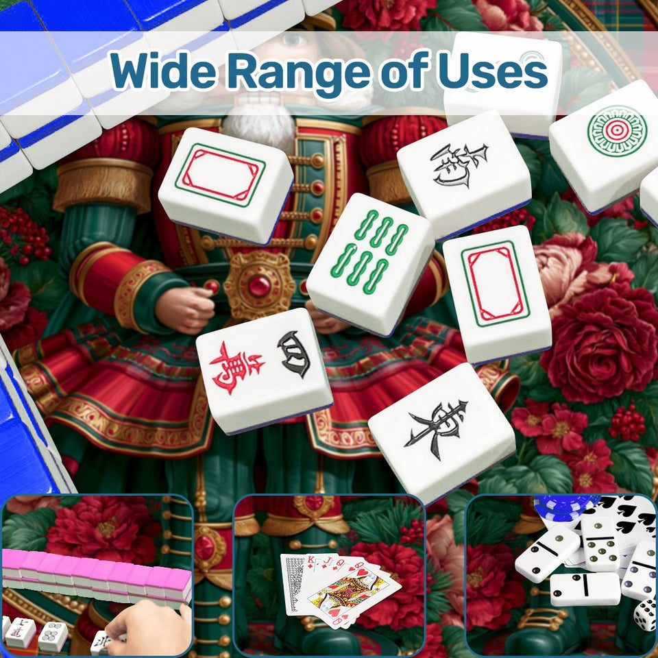 Nutcracker 42 inch Round Mahjong Mat, Christmas Mahjong Mat,Large Holiday table mat - AdorableDesignsz 