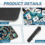 Blue crab coastal mosaic Mahjong mat 31.5 inch with storage bag – view 5