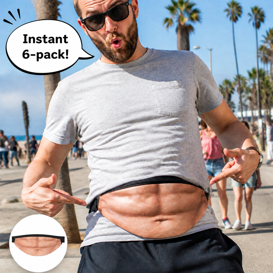 Funny Abs & Belly Fanny Pack – Novelty Waist Bag Gag Gift