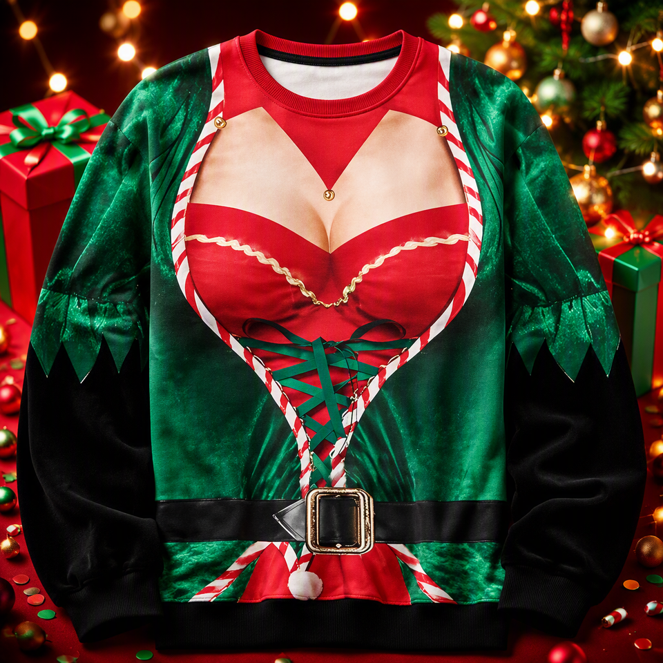 Funny Sexy Body Ugly Christmas Sweatshirt – Novelty Holiday Pullover
