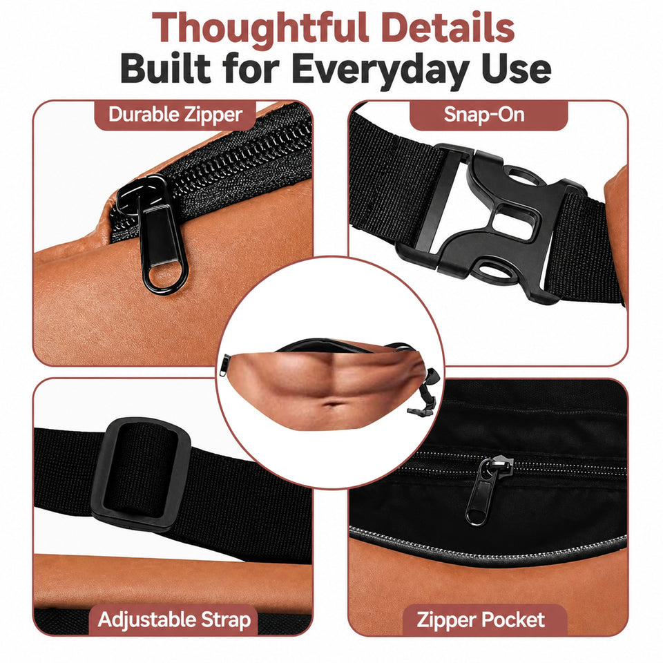 Funny Abs & Belly Fanny Pack – Novelty Waist Bag Gag Gift