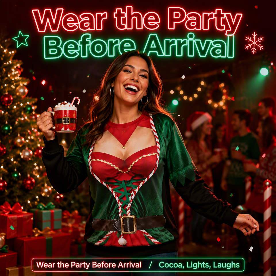 Funny Sexy Body Ugly Christmas Sweatshirt – Novelty Holiday Pullover