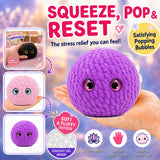 Crochet Bubble Squishy Ball – Soft Handwoven Stress Relief Fidget Toy