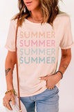 SUMMER Cuffed Round Neck Tee - AdorableDesignsz 