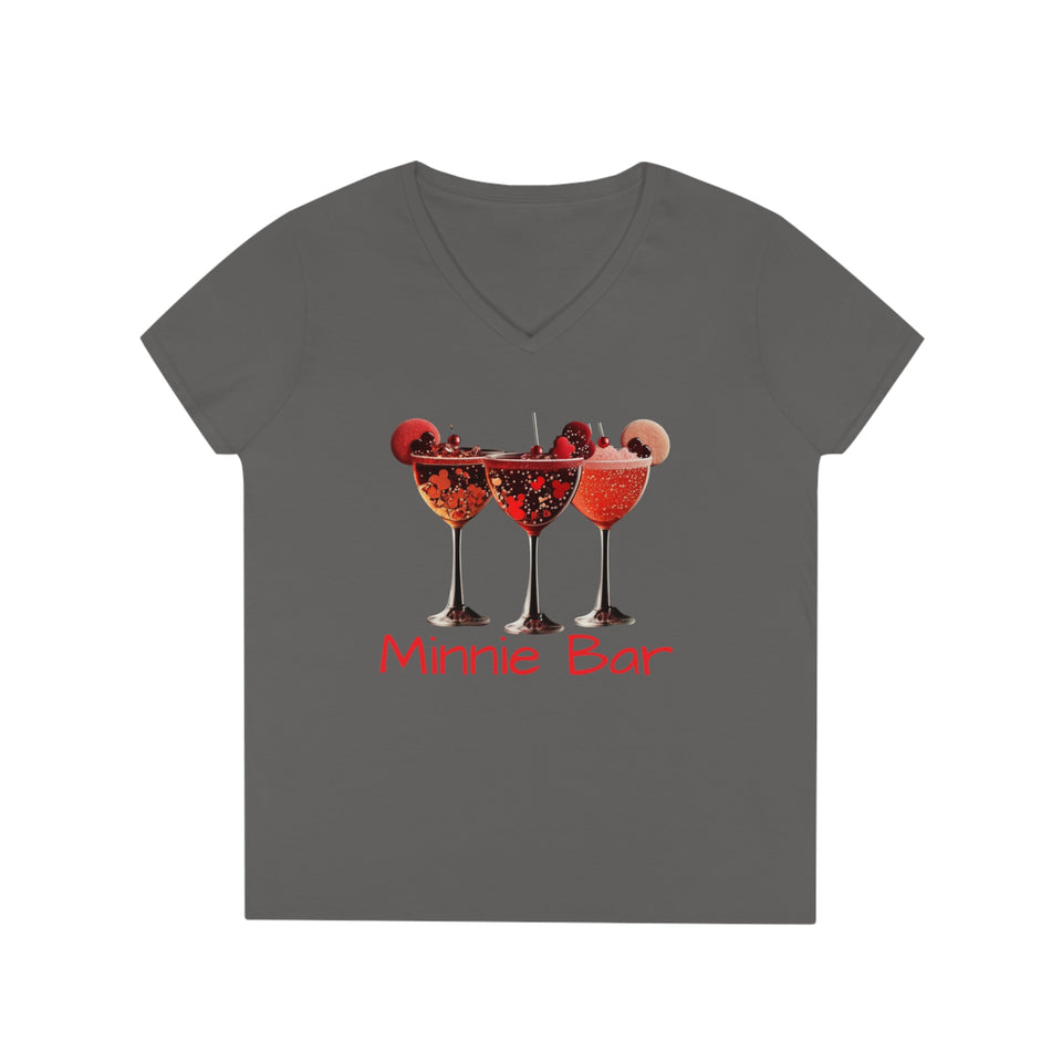 Epcot Inspired Ladies' V-Neck T-Shirt, Minnie Bar T-Shirt, Vacation V-Neck Tee