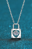 Moissanite Lock Pendant Necklace - AdorableDesignsz 