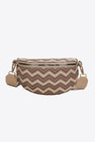 Baeful Chevron Straw Sling Bag