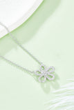 Moissanite Flower Pendant 925 Sterling Silver Necklace