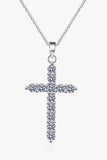 Moissanite Cross Pendant Chain Necklace - AdorableDesignsz 