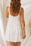 Star Print Ruched Sleeveless Dress - AdorableDesignsz 