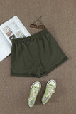 Drawstring Waist Cuffed Shorts - AdorableDesignsz 