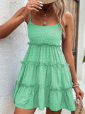 Frill Spaghetti Strap Tiered Dress