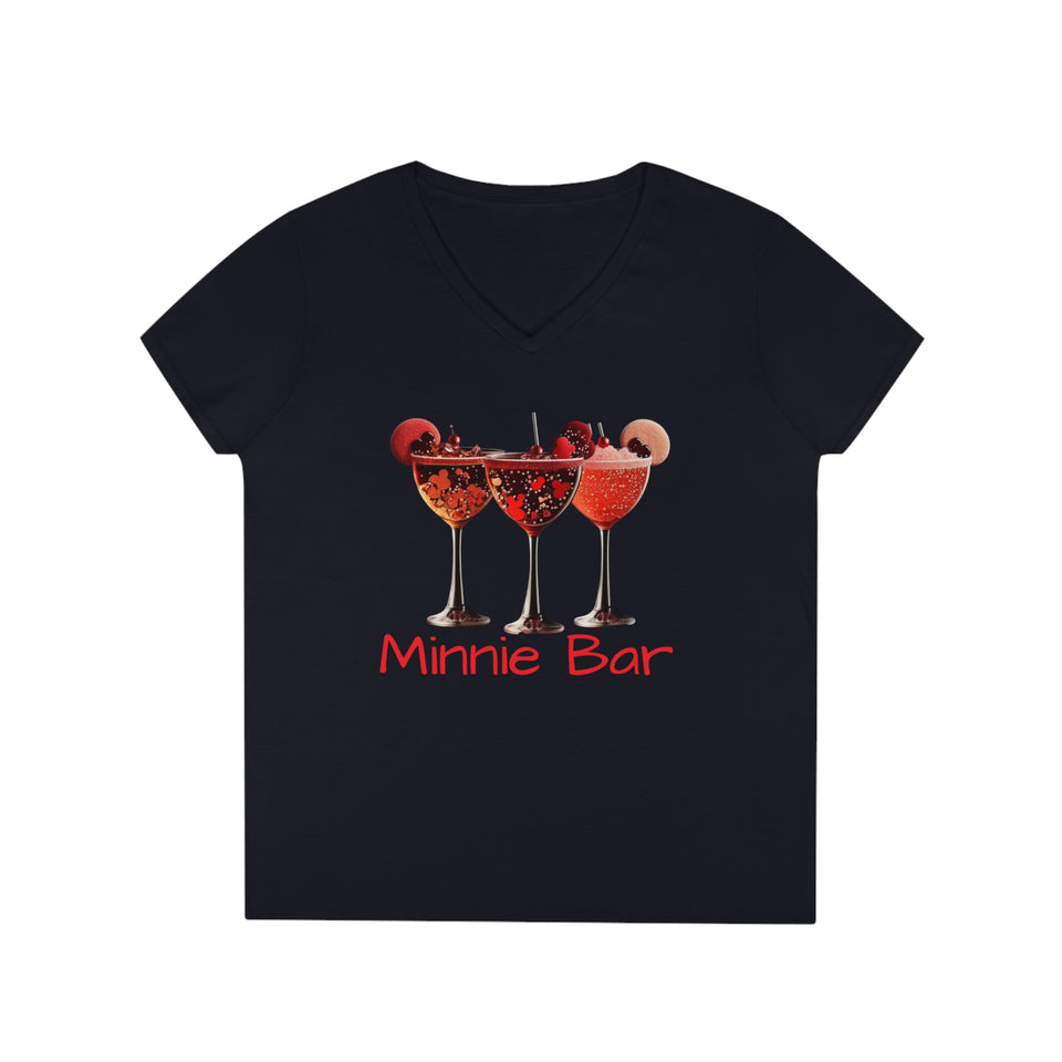 Epcot Inspired Ladies' V-Neck T-Shirt, Minnie Bar T-Shirt, Vacation V-Neck Tee