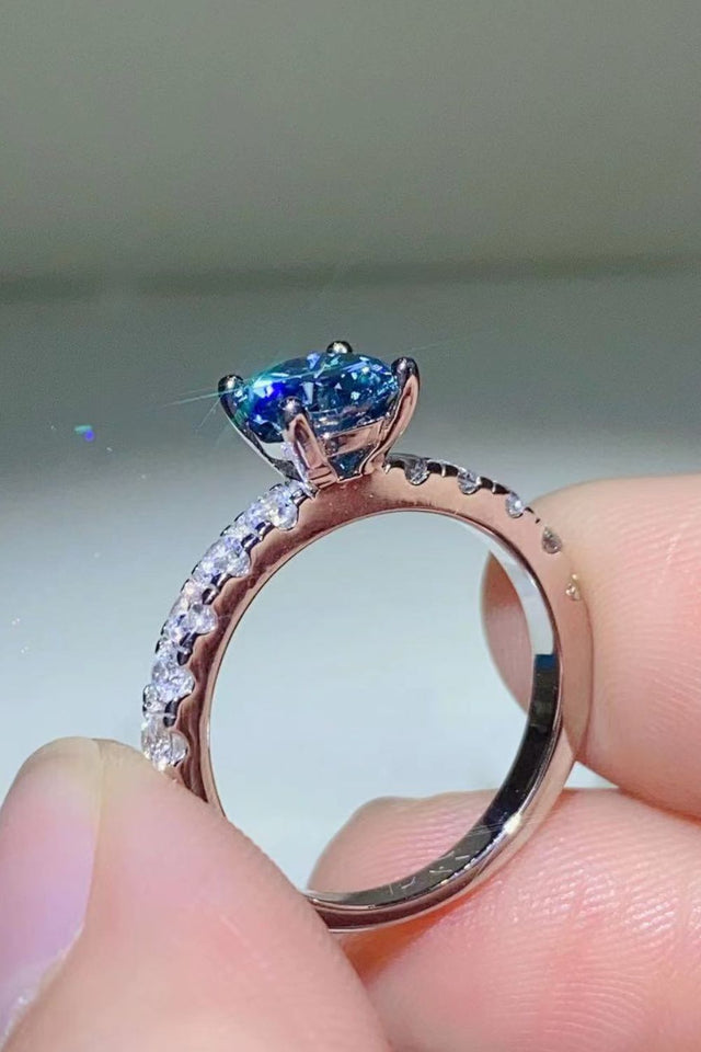 Future Style 1 Carat Moissanite Side Stone Ring - AdorableDesignsz 