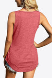 Curved Hem Square Neck Tank