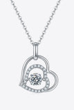 Moissanite Heart Pendant Necklace - AdorableDesignsz 