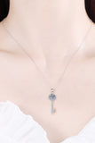 Moissanite Key Pendant Necklace - AdorableDesignsz 