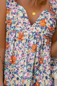 Floral Smocked Cap Sleeve Top - AdorableDesignsz 