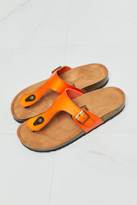 MMShoes Drift Away T-Strap Flip-Flop in Orange - AdorableDesignsz 