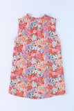 Floral Mock Neck Tank Top - AdorableDesignsz 