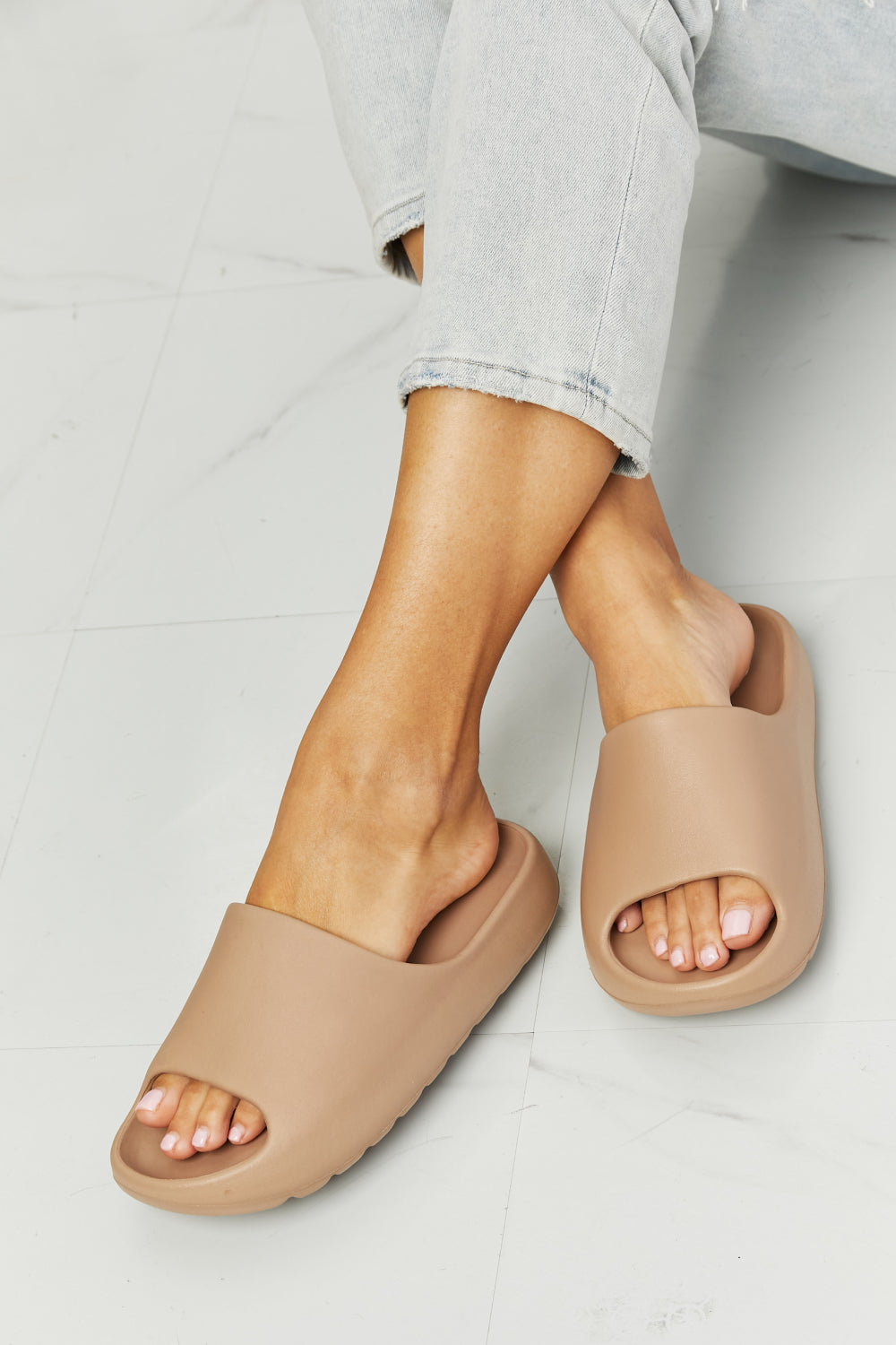 NOOK JOI In My Comfort Zone Slides in Beige - AdorableDesignsz 