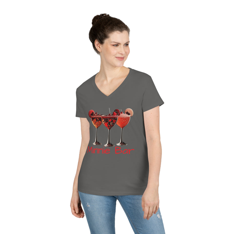 Epcot Inspired Ladies' V-Neck T-Shirt, Minnie Bar T-Shirt, Vacation V-Neck Tee