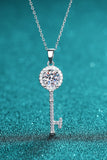 Moissanite Key Pendant Necklace - AdorableDesignsz 