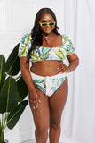 Marina West Swim Vacay Ready Puff Sleeve Bikini in Floral - AdorableDesignsz 