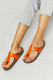 MMShoes Drift Away T-Strap Flip-Flop in Orange - AdorableDesignsz 