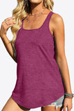 Curved Hem Square Neck Tank