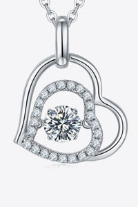 Moissanite Heart Pendant Necklace - AdorableDesignsz 